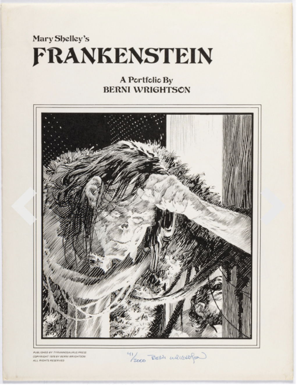 Bernie Wrightson Mary Shelleys Frankenstein Signed Limited Edition Portfolio 412000 