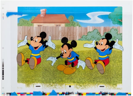 Mickey Mouse TV Commercial Production Cel Animation Art Group (Walt Disney,  1980-90s).... (Total: 4 Original Art), in Roland Benton 's DISNEY *** Mickey  Mouse , Minnie Mouse and Pluto Comic Art Gallery Room