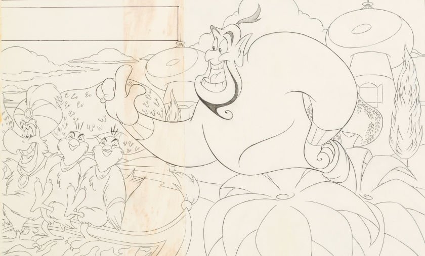 Disney's Aladdin and Abu Watercolor Painting Print and Original -   Canada