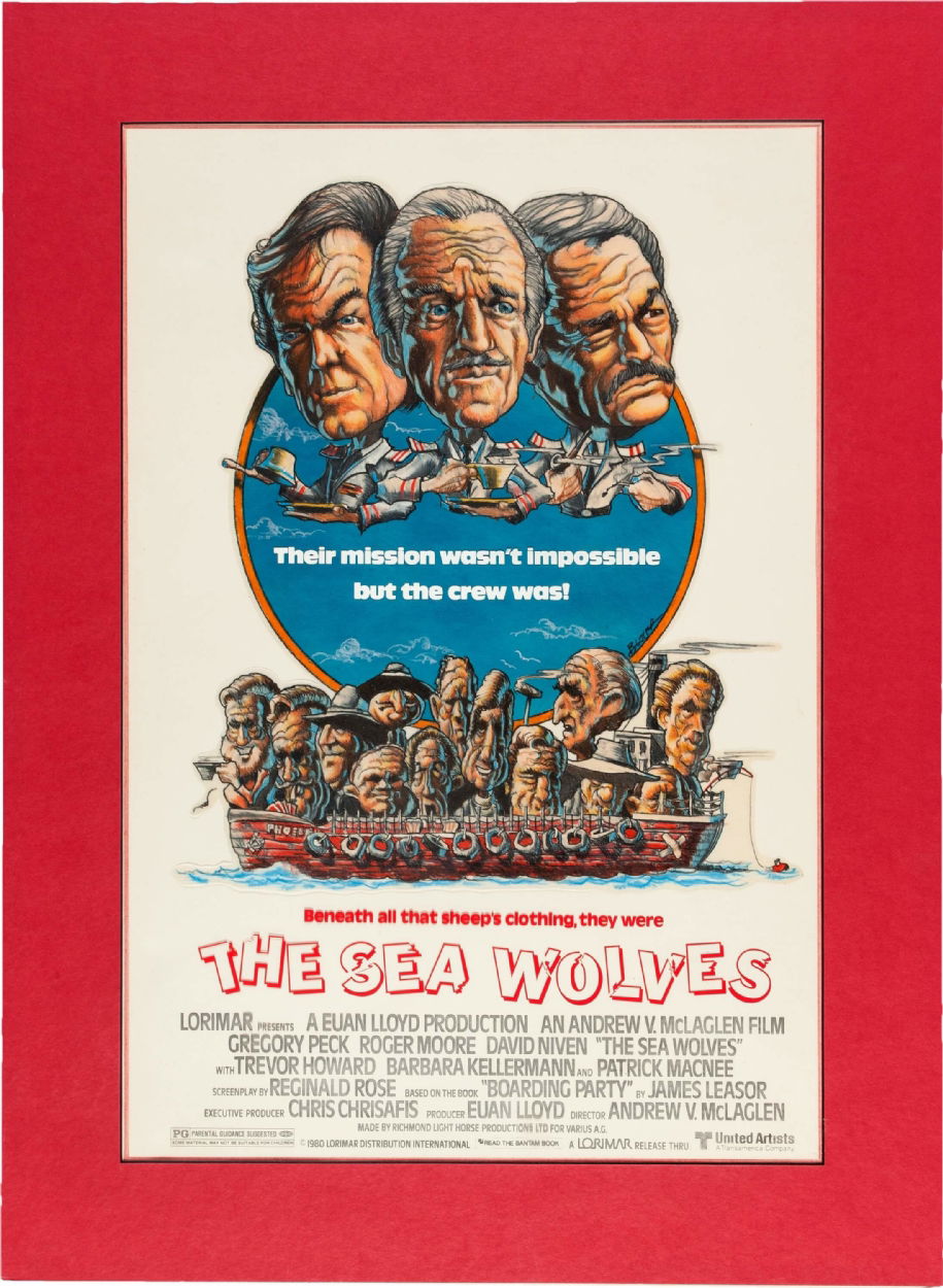 The Sea Wolves Movie Poster Preliminary Illustration Original Art