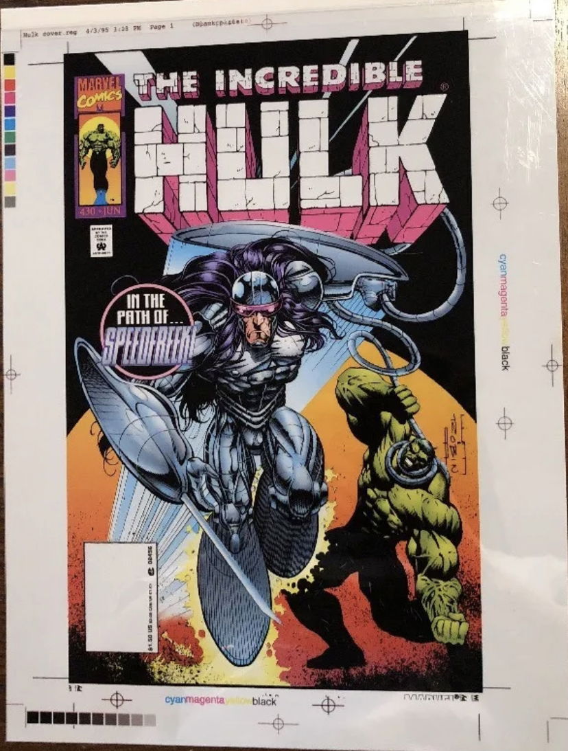 Incredible Hulk #430 Marvel Comics Color Acetate Separation Art , in ...