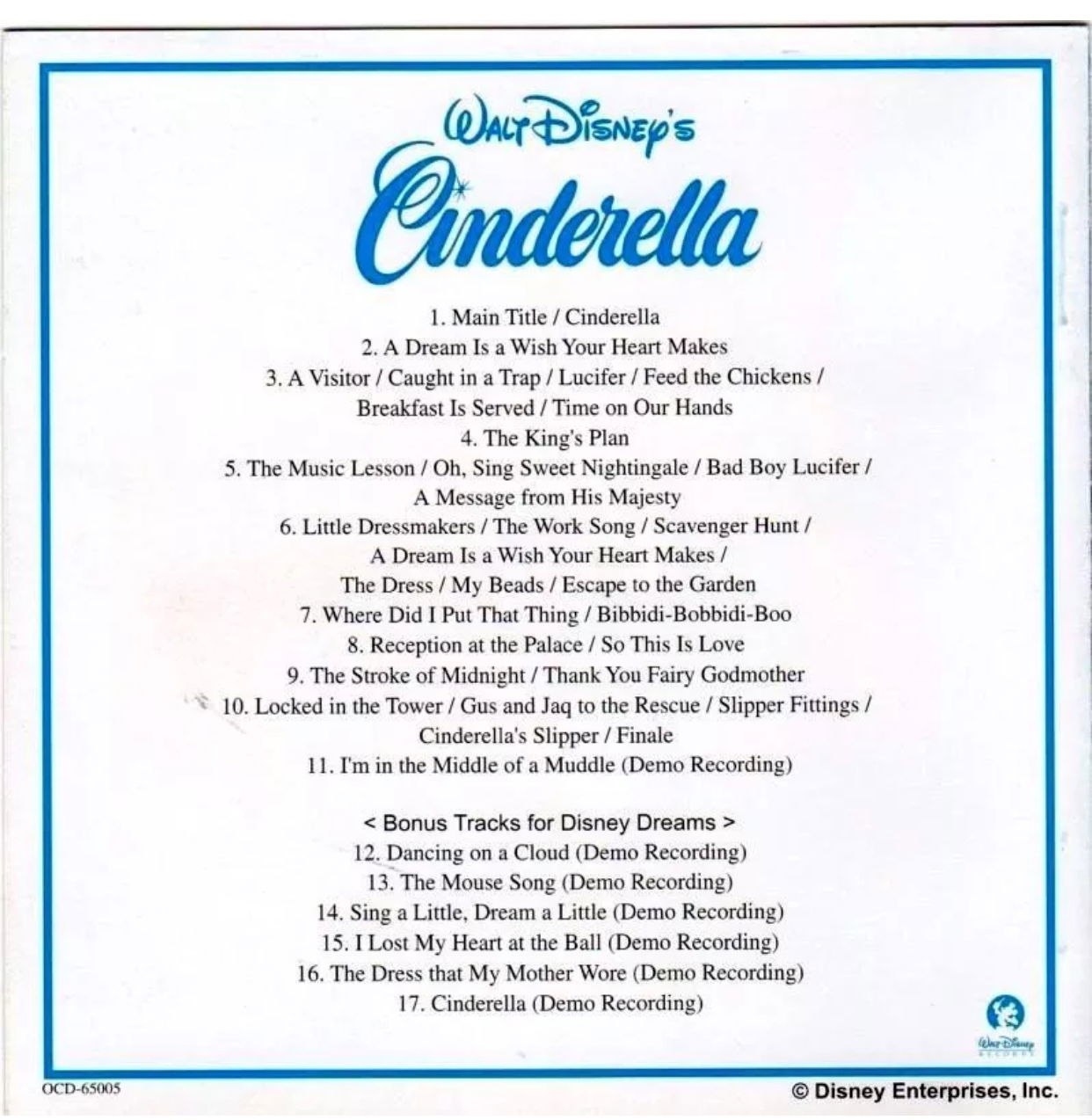 Disney* Cinderella : Japanese CD Cover Art - Ron Dias , in Roland ...