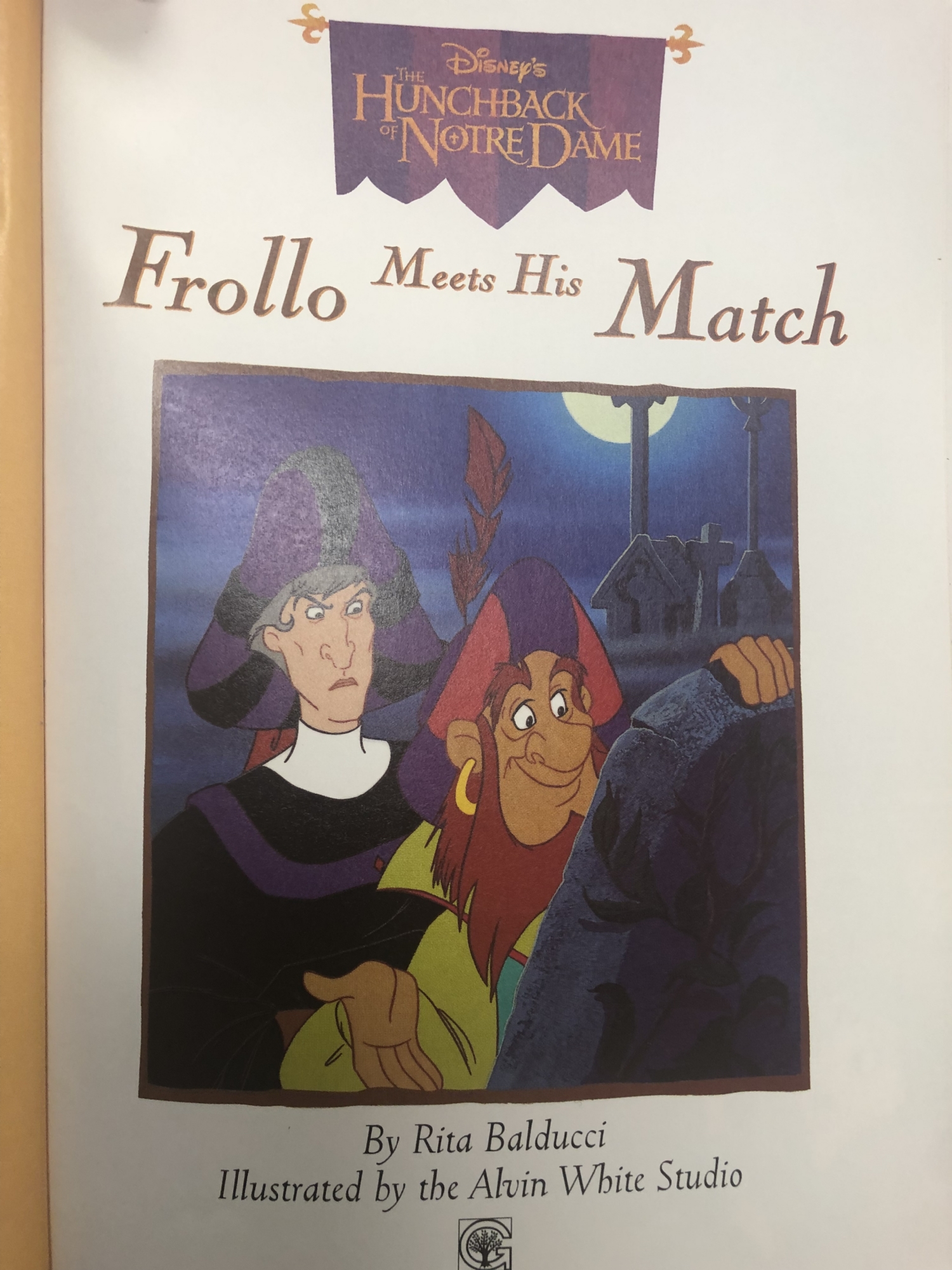 The Hunchback of Notre Dame : Book Art (Disney, c. 1990s) Frollo Meets