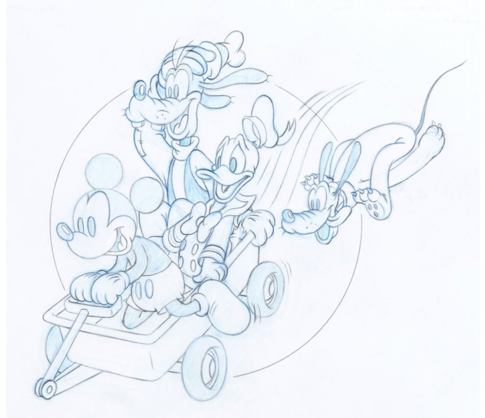 Fab Five Disney Production Artwork (Walt Disney, c. 1990s)( Unknown use ...