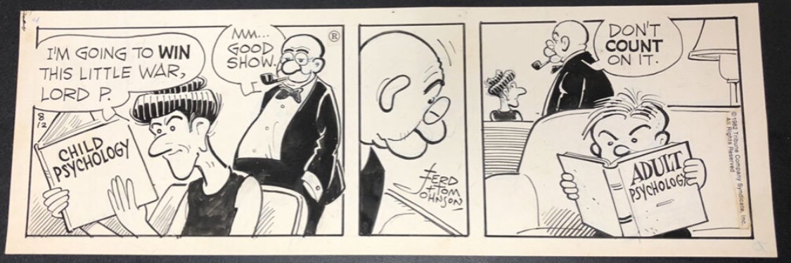 Moon Mullins Daily Comic Strip : 8 / 12 / 1982 *** Ferd Johnson , in ...