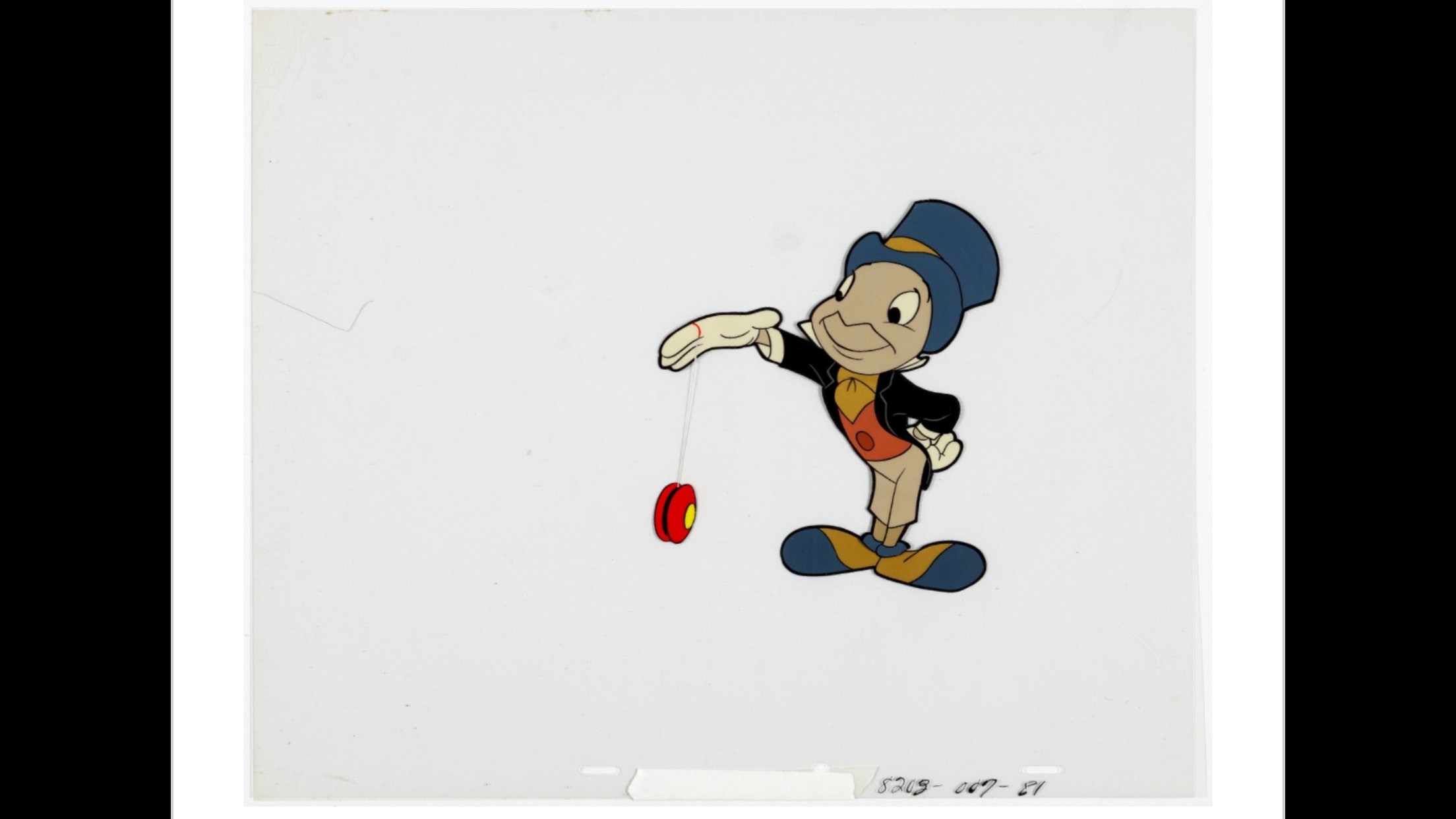 Jiminy Cricket Production Cel Walt Disney C 1950s In Roland