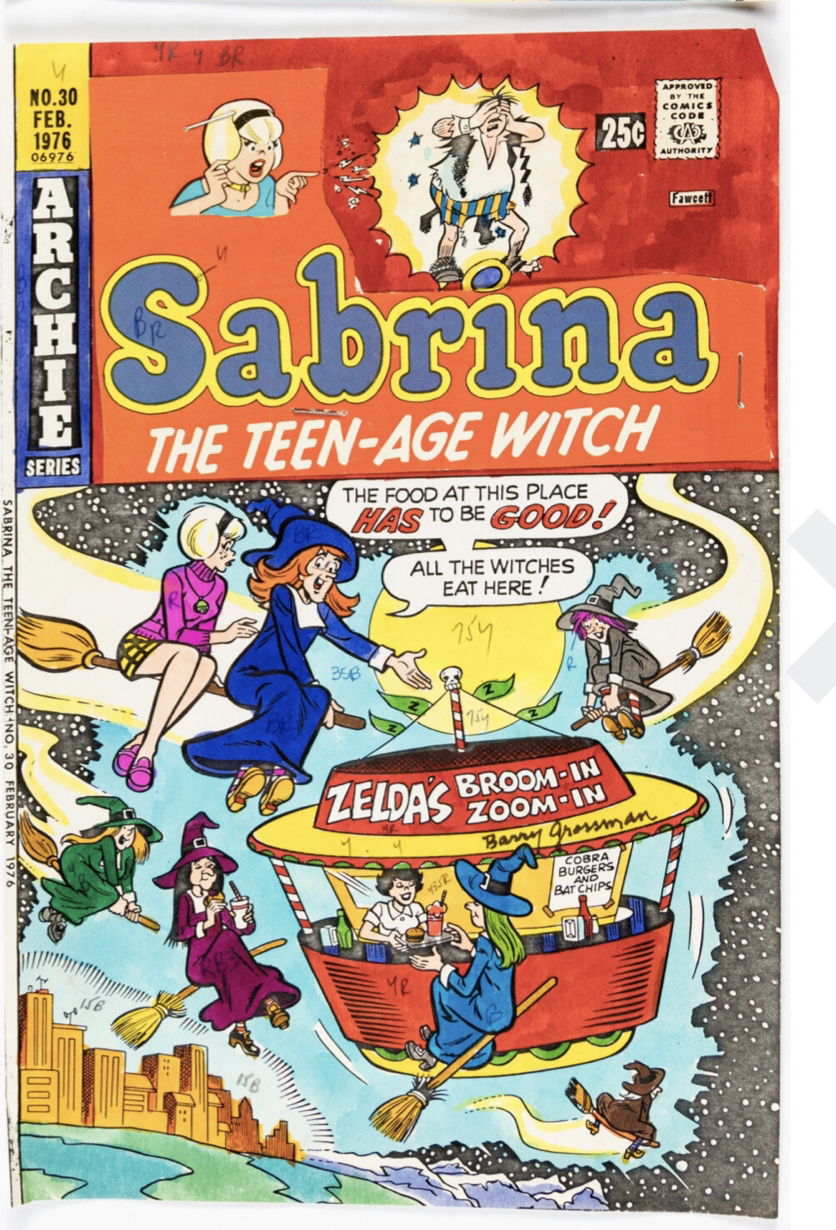 Sabrina the Teen-Age Witch Cover # 30 Production Color Guide (Archie ...