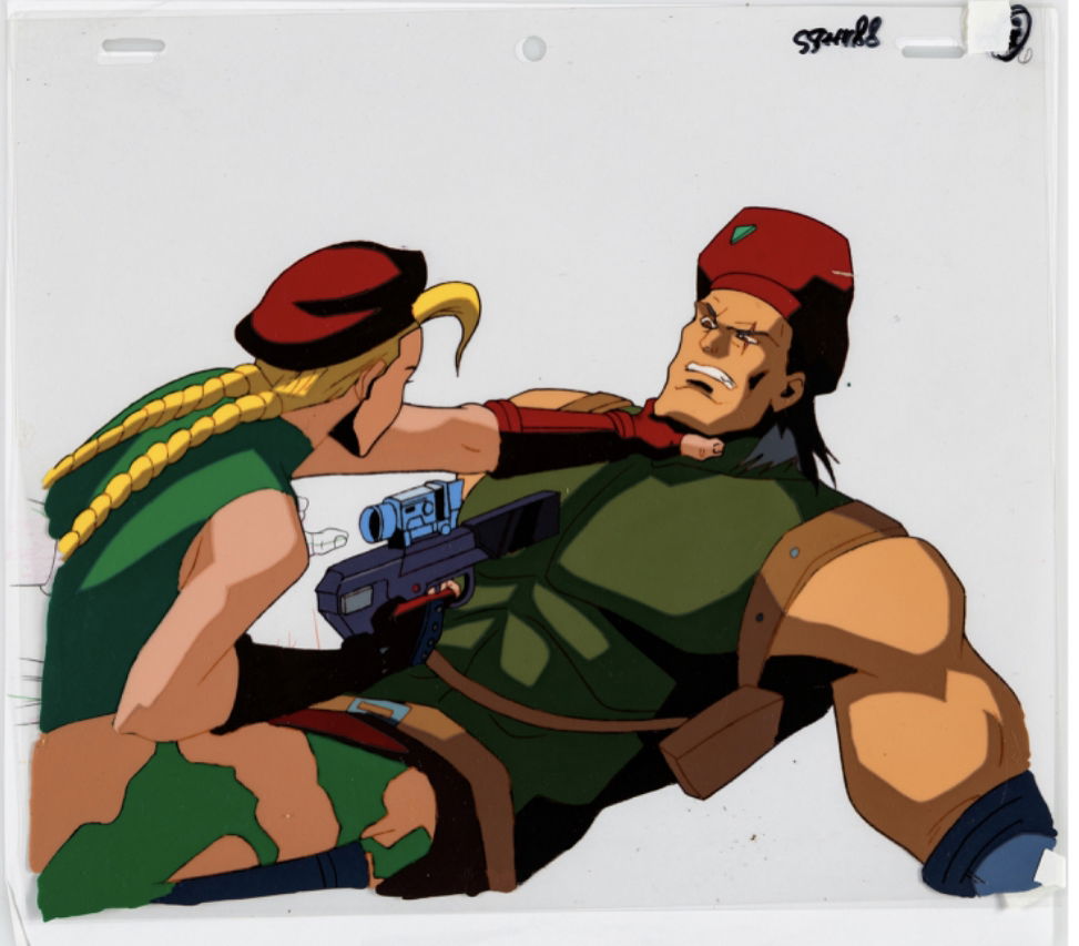 Street Fighter : Cammy and Burke Production Cel and Animation Drawing ...