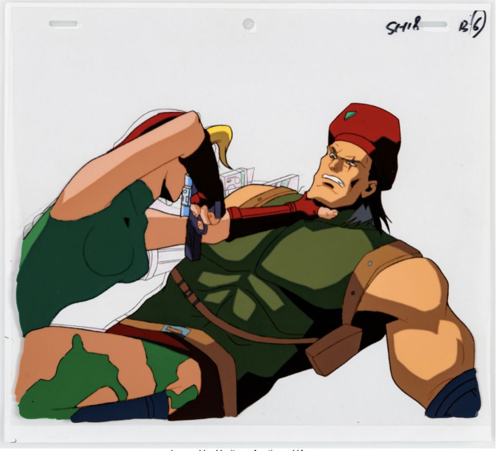 Street Fighter : Cammy and Burke Production Cel and Animation Drawing ...