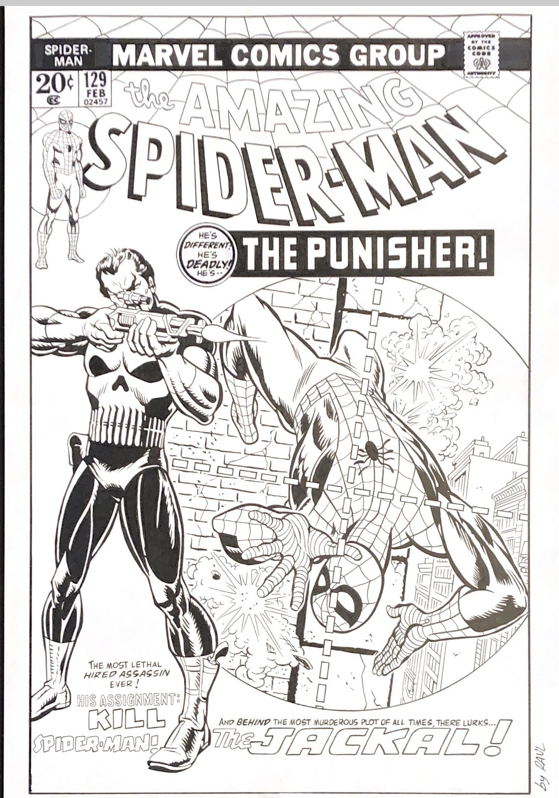 The Amazing Spider Man 129 Cover Recreation By Artist Raul