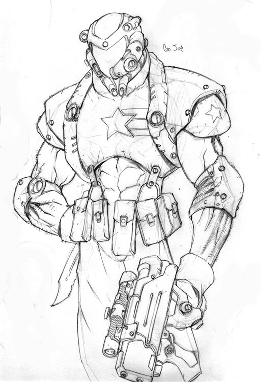 GI Joe, in Eduardo Nunez's Sketches for fun Comic Art Gallery Room