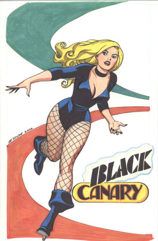 Steve Rude Color Black Canary Commission In John Cogans Rude Steve Comic Art Gallery Room 4266