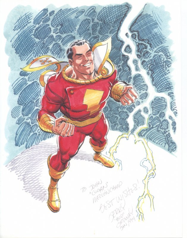 Jerry Ordway Captain Marvel Shazam!, in John Cogan's 03 - Sketchbook #3 ...