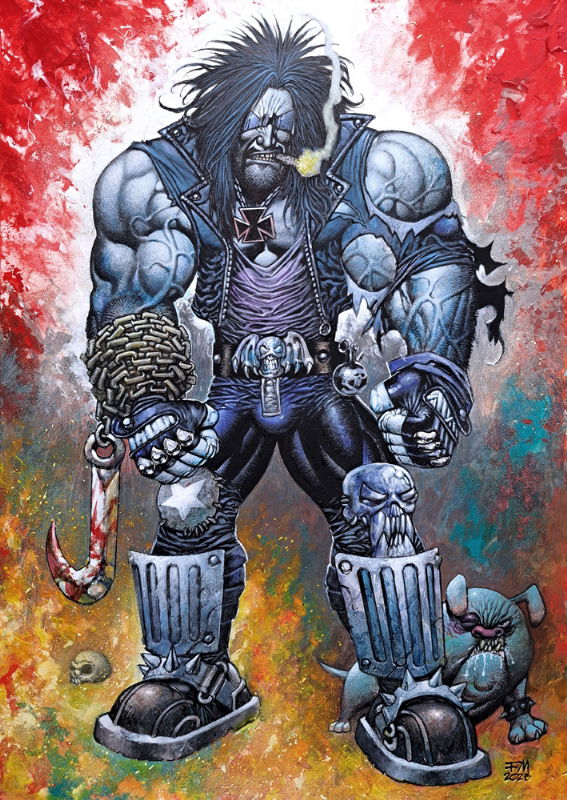 Lobo with Dawg, in Filip Myszkowski's Lobo Comic Art Gallery Room