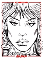 Red Sonja card by  Joe DelBeato Comic Art