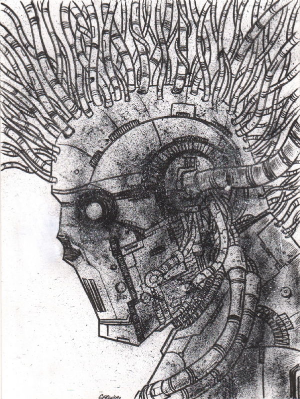 Wire Head, in Cel Addict's Monsters & Robots Comic Art Gallery Room