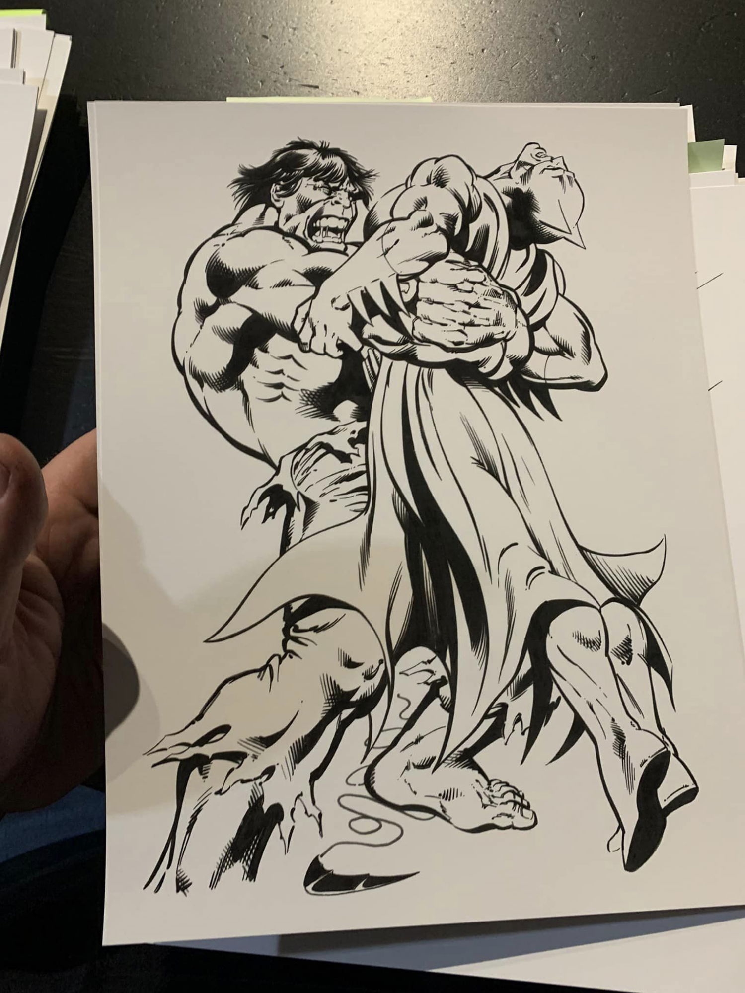 Hulk Vs Batman, In Ray Kryssing's Commissioned Art: Original Comic ...