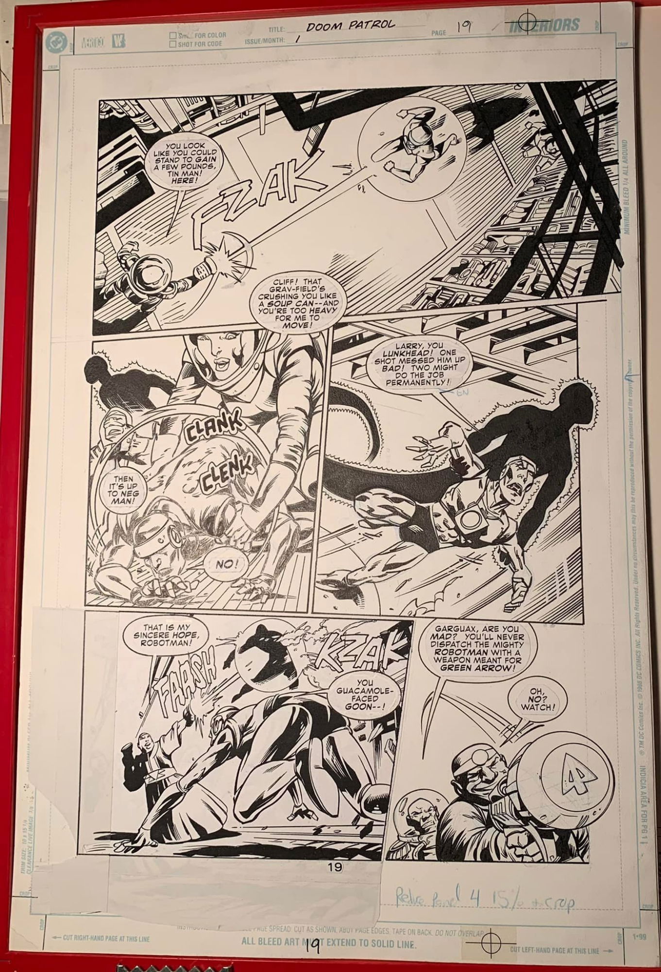 Doom Patrol #1 Page 19 , In Ray Kryssing's Doom Patrol Comic Art 