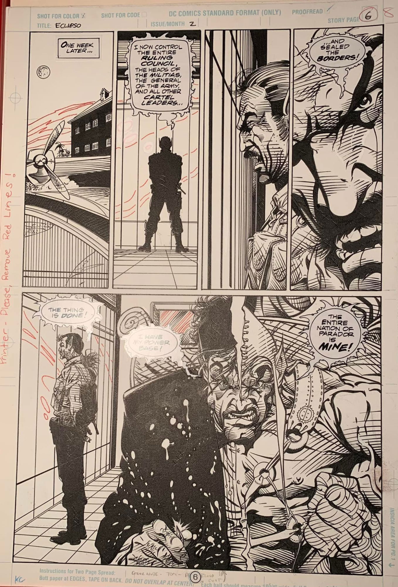 Eclipso #2 Pg. 6, In Ray Kryssing's Eclipso Comic Art Gallery Room