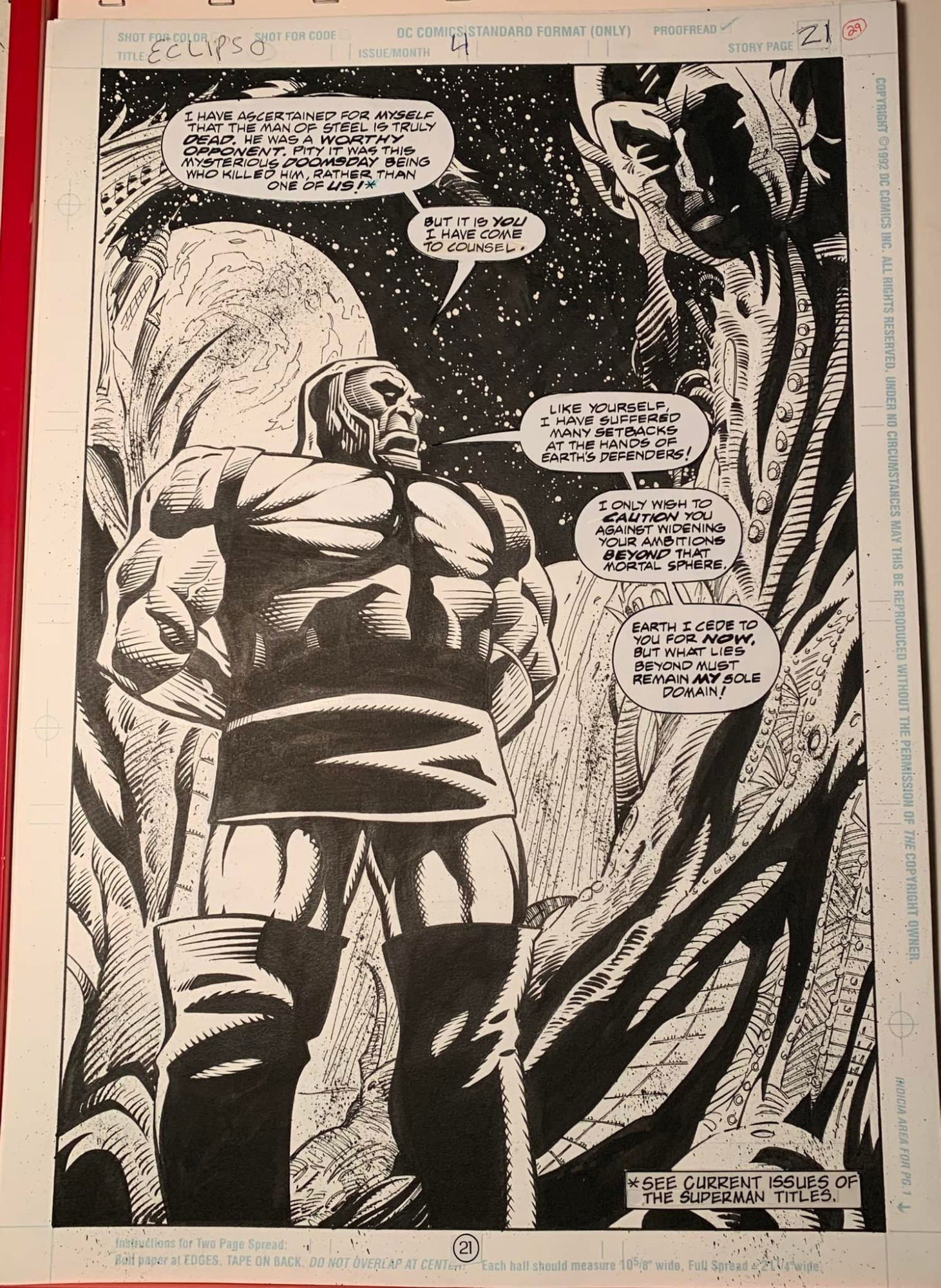 Eclipso #4 Pg. 21, In Ray Kryssing's Eclipso Comic Art Gallery Room