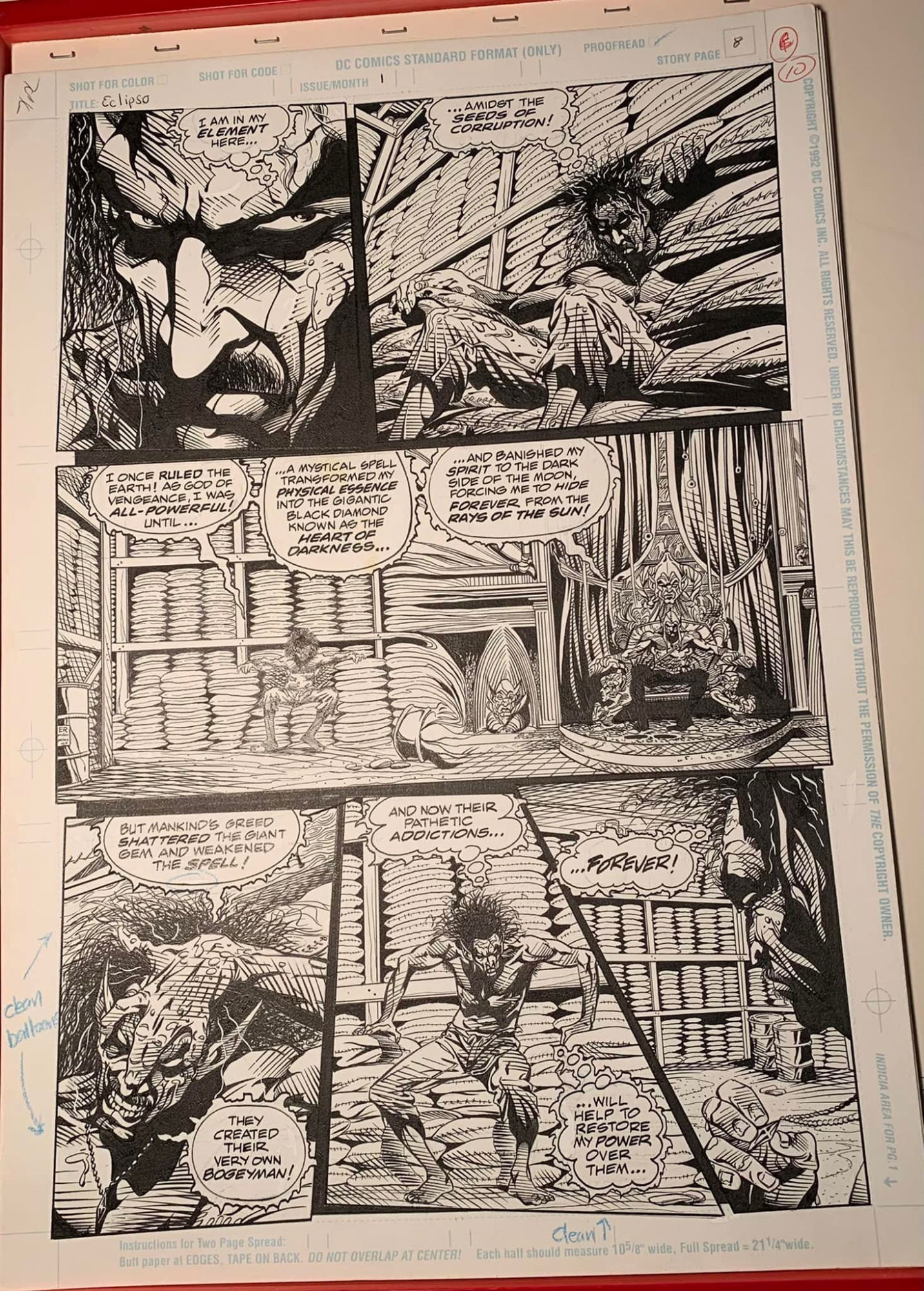 Eclipso #1 Pg. 8, , In Ray Kryssing's Eclipso Comic Art Gallery Room