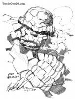 Brent Anderson - The Thing Pencil Sketch Comic Art