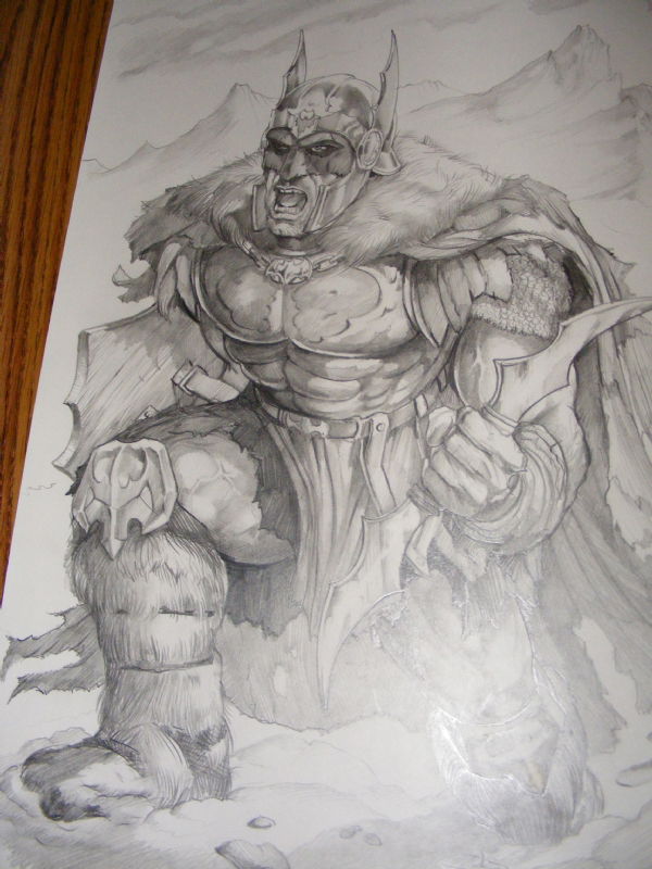 Viking Batman, in James Holtzman's Ed Beard, Jr. Comic Art Gallery Room