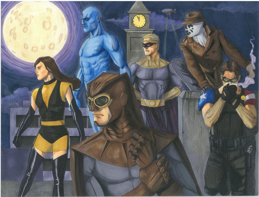 The Watchmen, in Ibrahim Moustafa's Pin Ups Comic Art Gallery Room