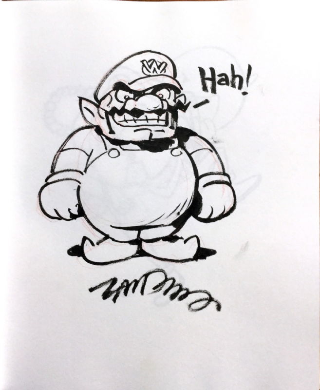 Wario by Zander Cannon, in Matt O'Keefe's Nintendo Sketchbook Comic Art ...