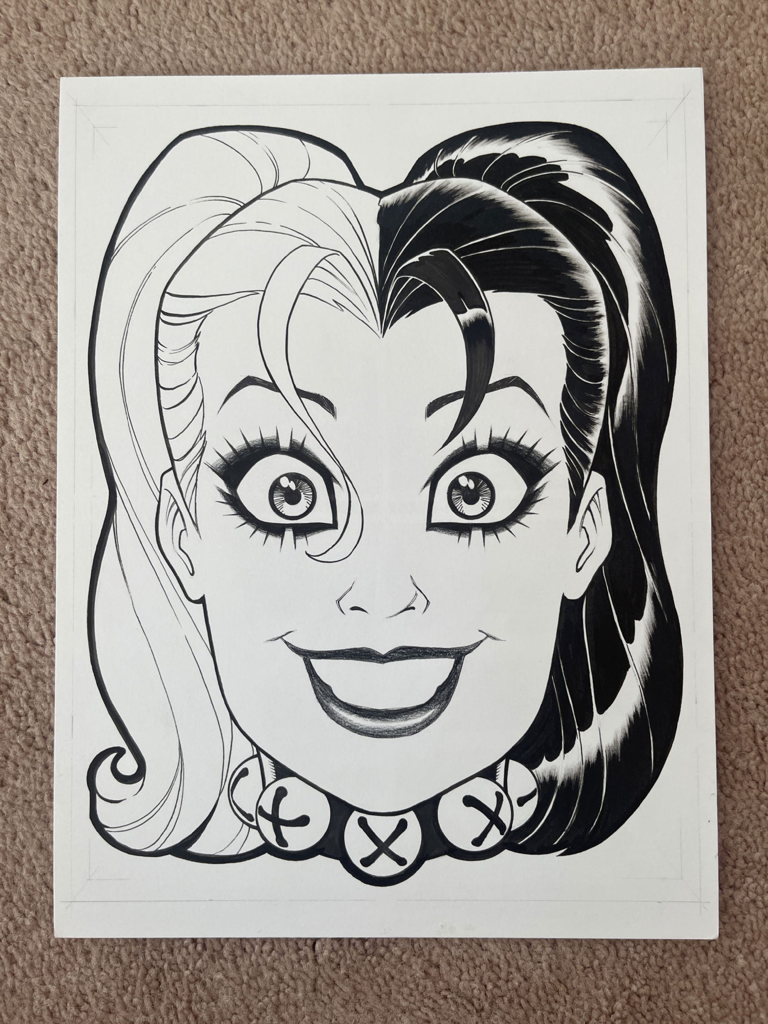 AMANDA CONNER HARLEY QUINN MASK ART, in Jimmy Palmiotti's Showing some ...