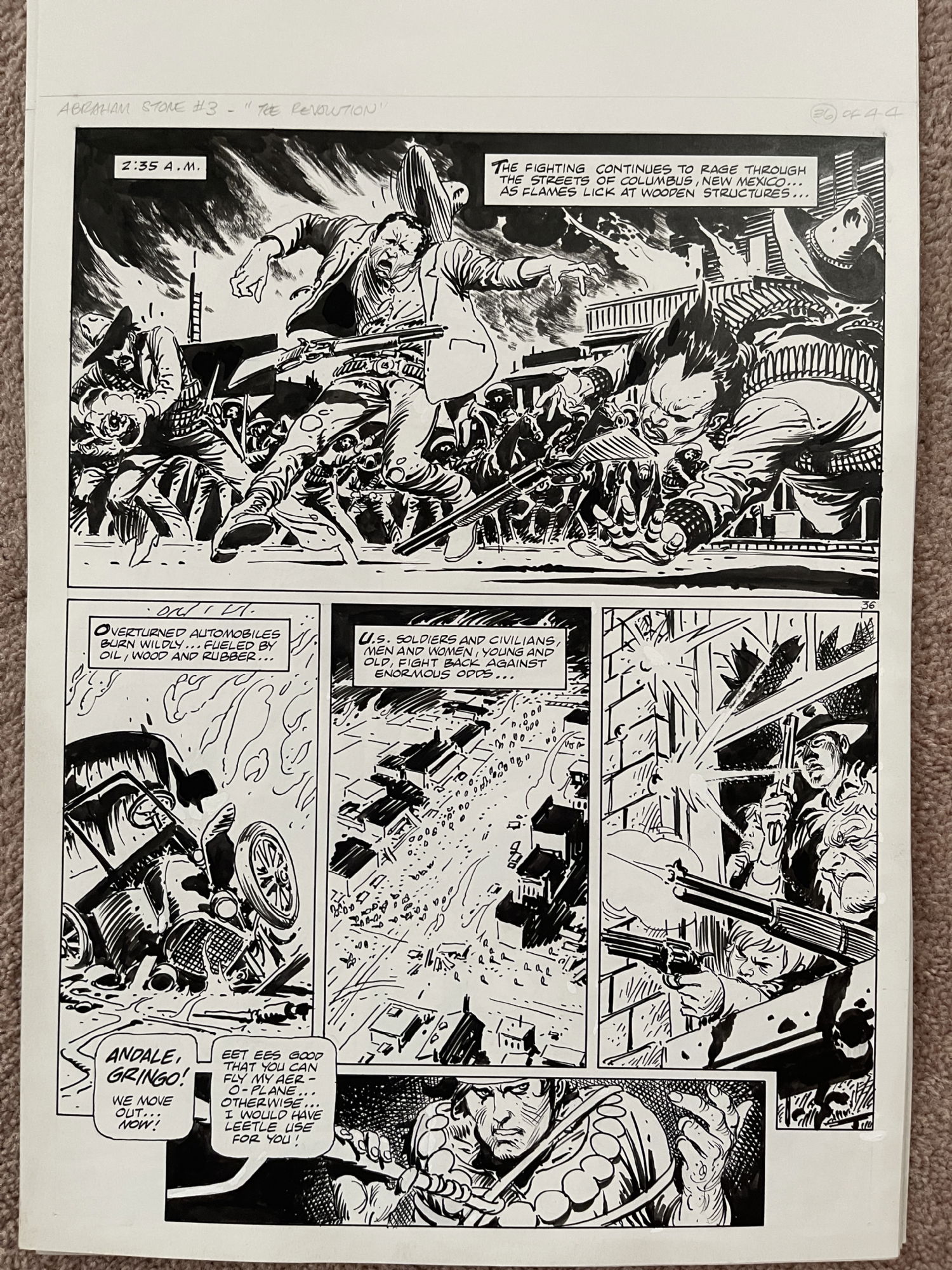 JOE KUBERT ABRAHAM STONE ISSUE 3 pg 36, in Jimmy Palmiotti's Showing ...