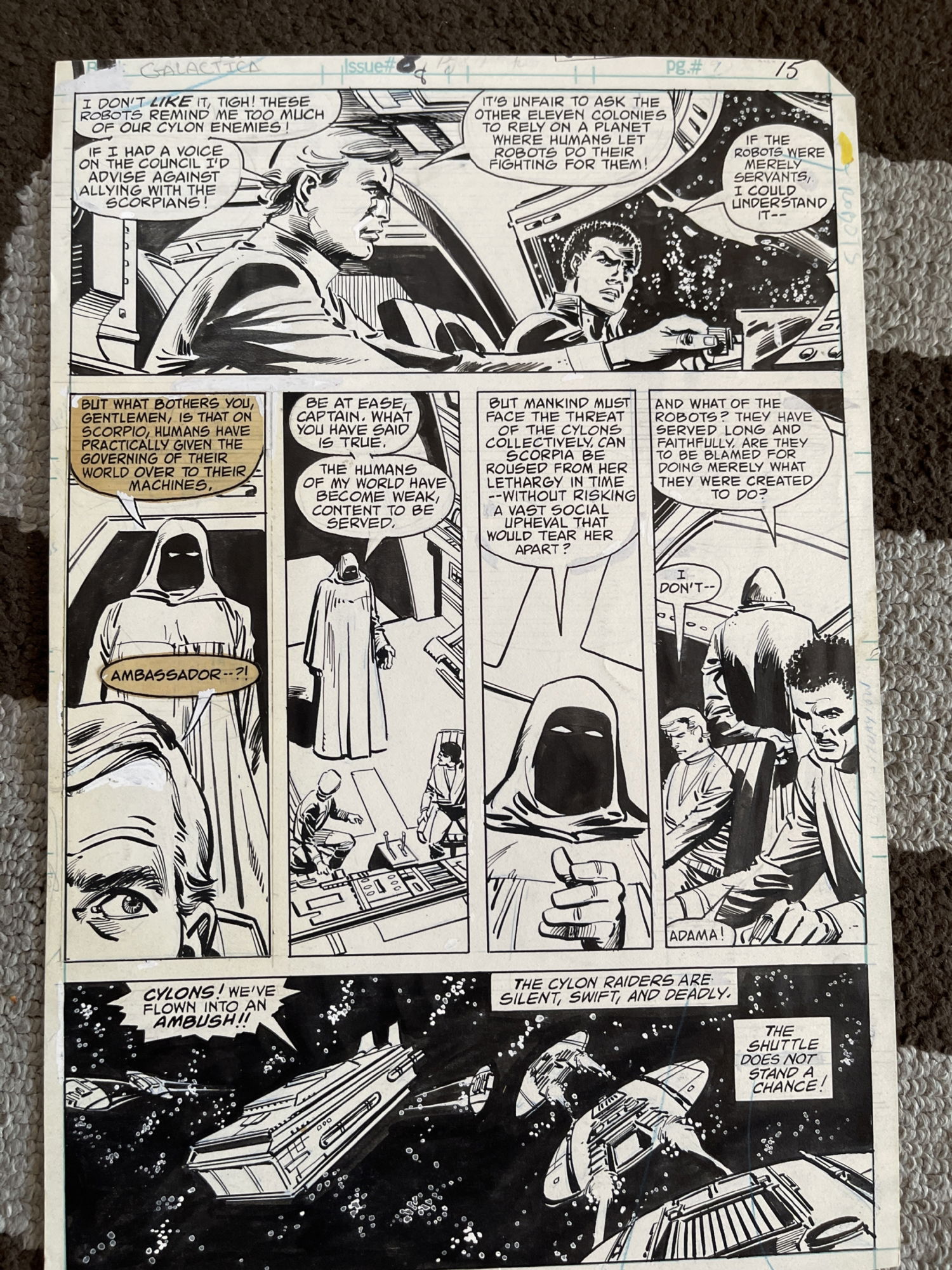 RICH BUCKLER / KLAUS JANSON BATTLESTAR GALACTICA #8 pg 15, in