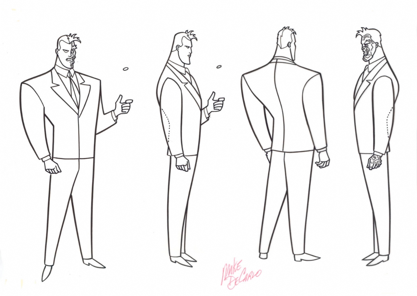 Batman the Animated Series: Two-Face Style Guide, in Laura Mc.'s Batman &  Superman Animated Comic Art Gallery Room