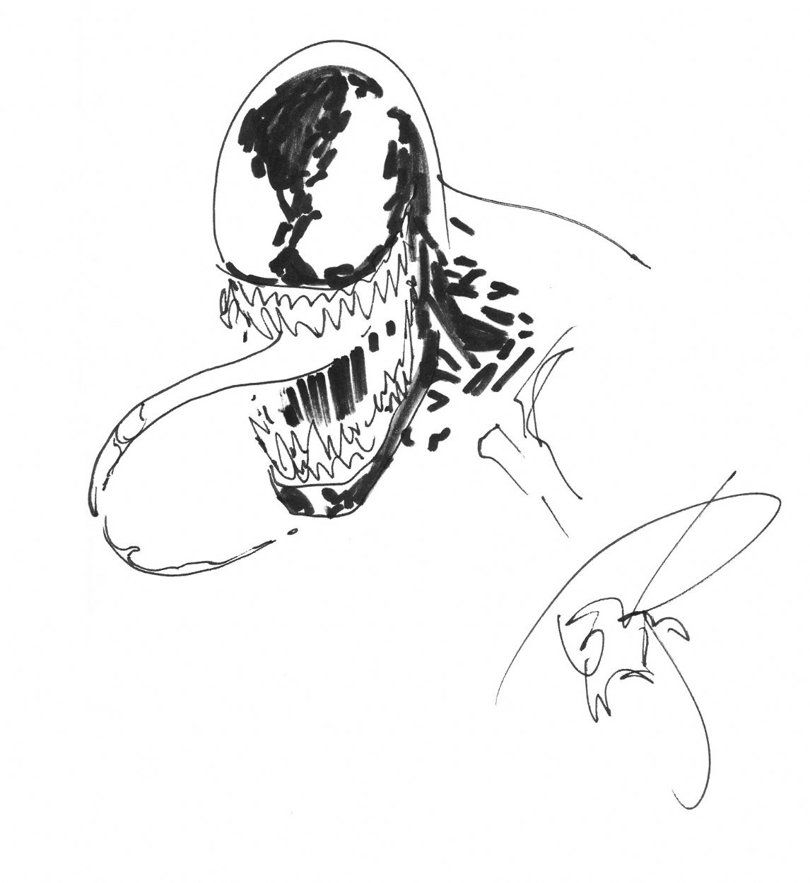 Venom by Erik Larsen, in Brian Methot's Sketches Comic Art Gallery Room