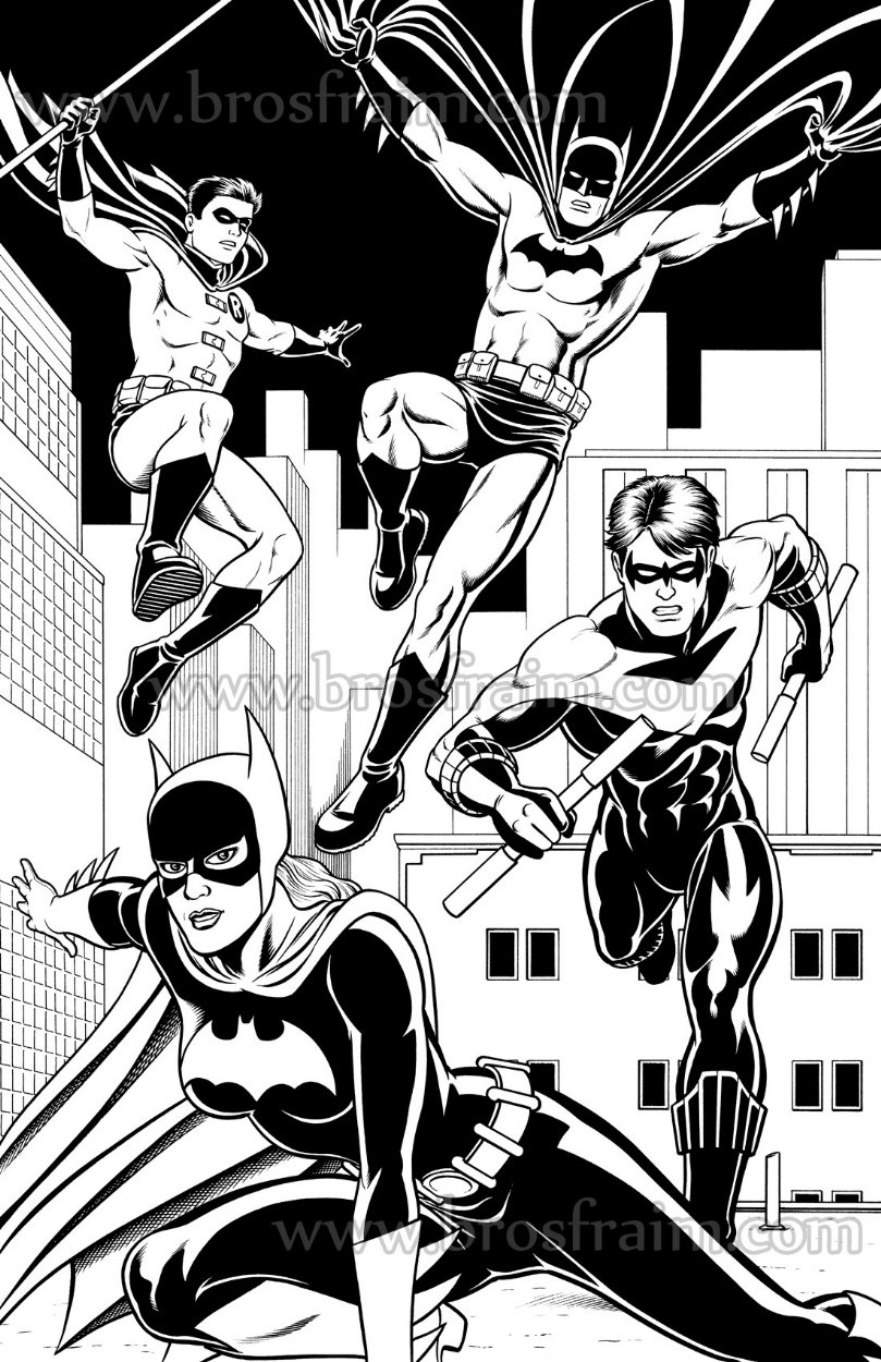 BATMAN FAMILY #4 featuring Robin, Nightwing, & Batgirl!, in Brendon and  Brian Fraim's 11x14 and 11 X 17 Art Pin-ups! Comic Art Gallery Room