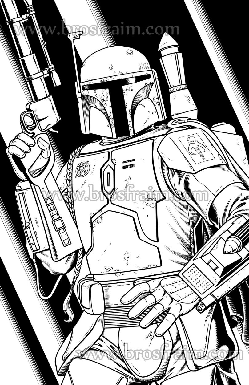 Star Wars BOBA FETT #4, in Brendon and Brian Fraim's 11x14 and 11 X 17