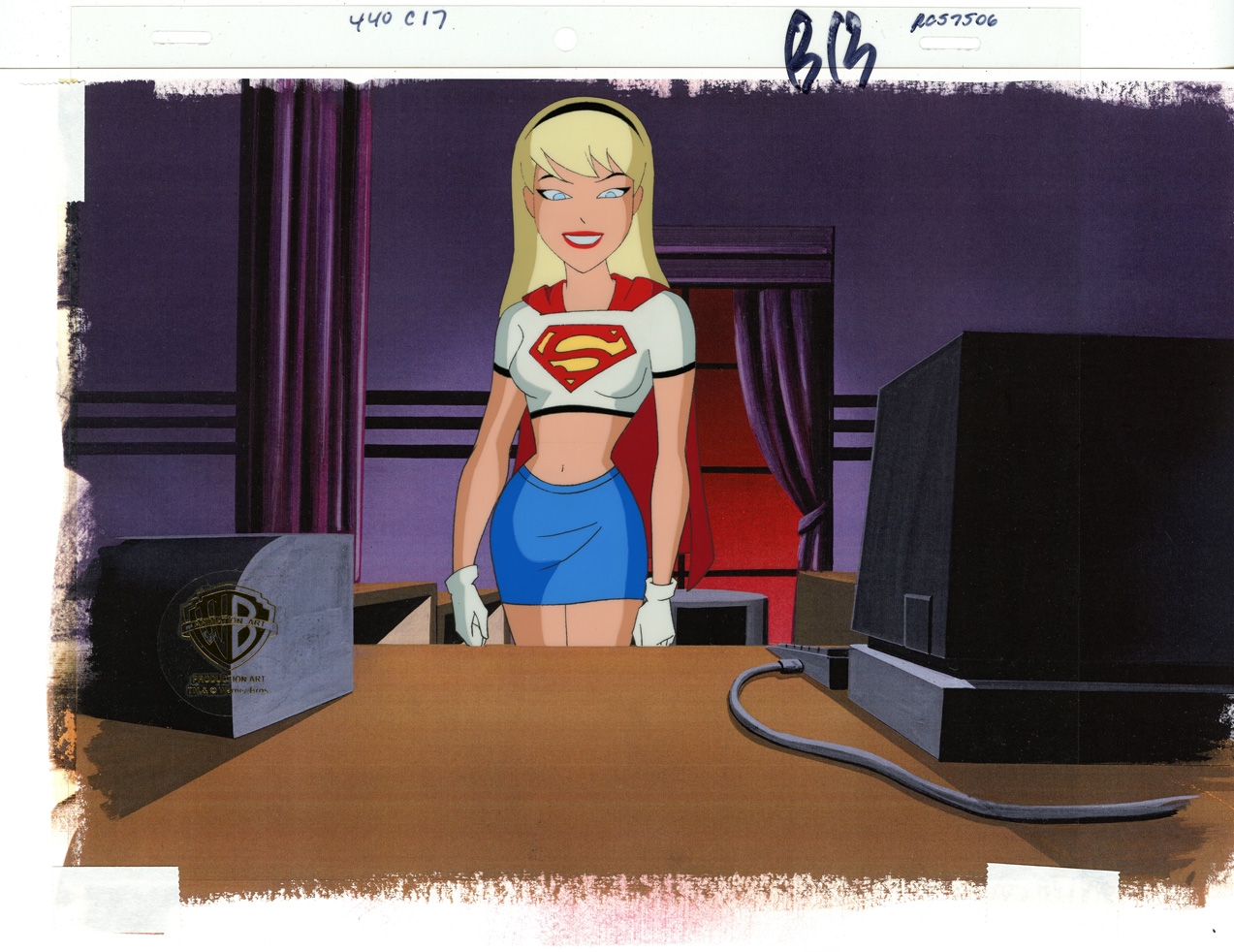 SUPERMAN: The Animated Series Cell- SUPERGIRL!, in Brendon and Brian  Fraim's Our Animation Cel Collection Comic Art Gallery Room