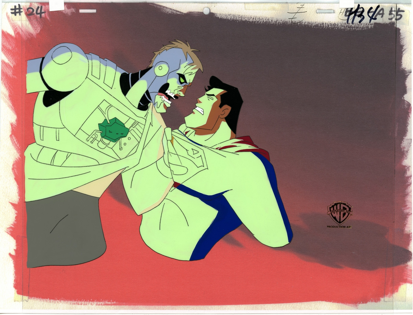 SUPERMAN: The Animated Series Animation Cell featuring METALLO! , in  Brendon and Brian Fraim's Our Animation Cel Collection Comic Art Gallery  Room