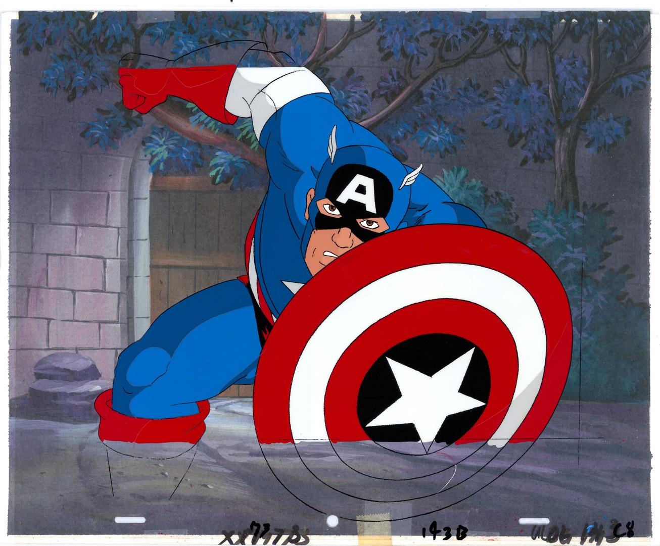CAPTAIN AMERICA from THE X-MEN Animated Series! #03, in Brendon and Brian  Fraim's Our Animation Cel Collection Comic Art Gallery Room