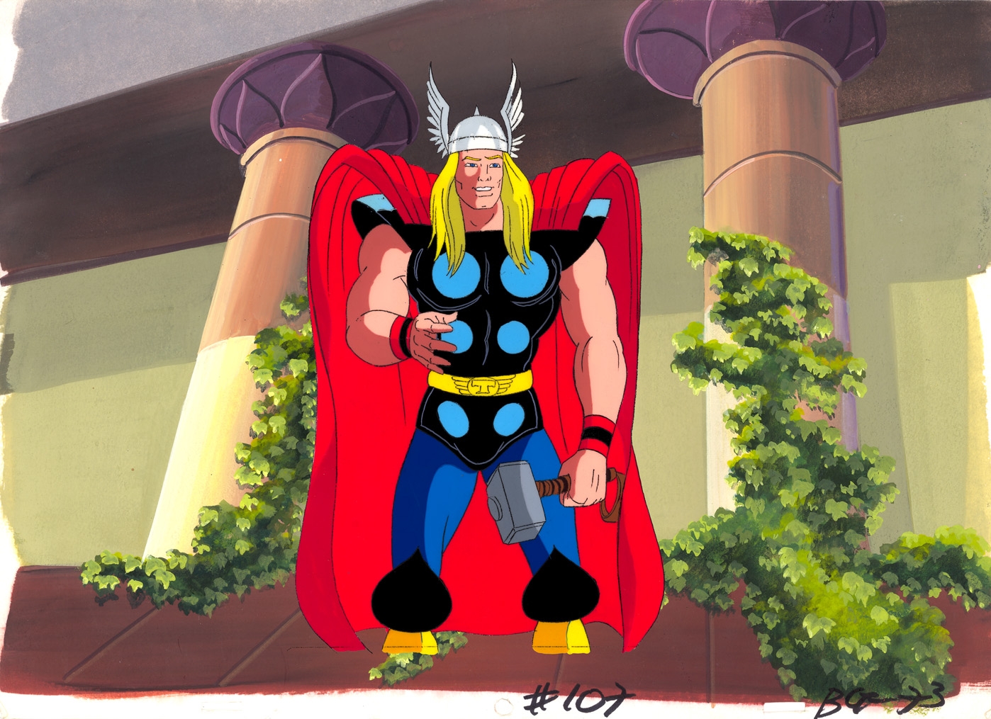 THOR Cell No. 2 from The Fantastic Four Animated Series!, in Brendon and  Brian Fraim's Our Animation Cel Collection Comic Art Gallery Room