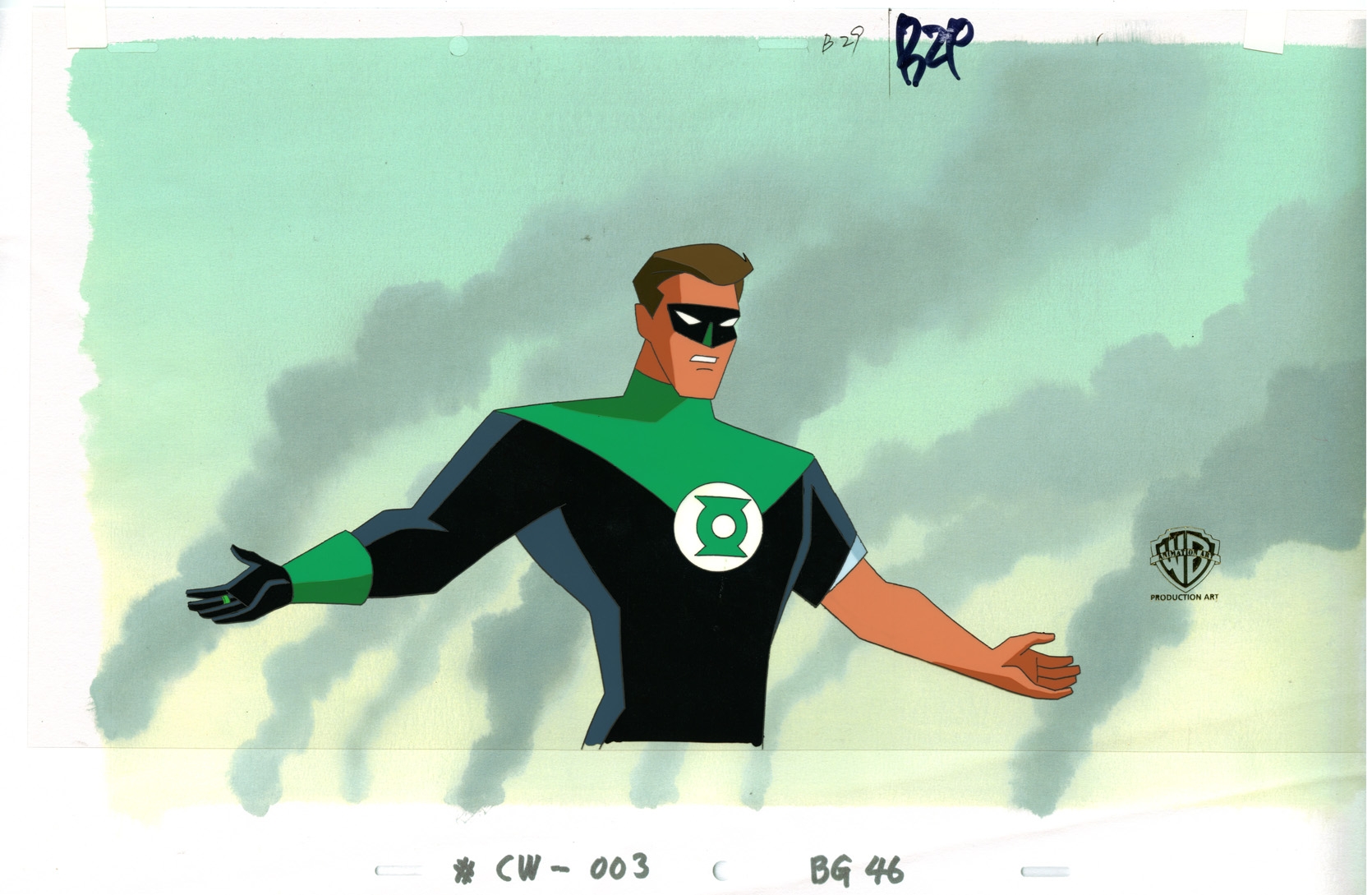 SUPERMAN: The Animated Series Animation Cell featuring GREEN LANTERN! , in  Brendon and Brian Fraim's Our Animation Cel Collection Comic Art Gallery  Room