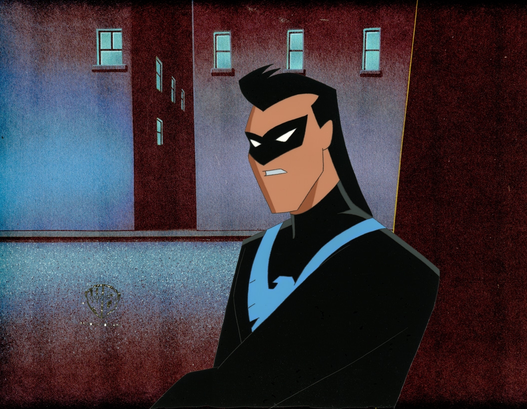 BATMAN:The Animated Series Animation Cell featuring Nightwing!, in Brendon  and Brian Fraim's Our Animation Cel Collection Comic Art Gallery Room