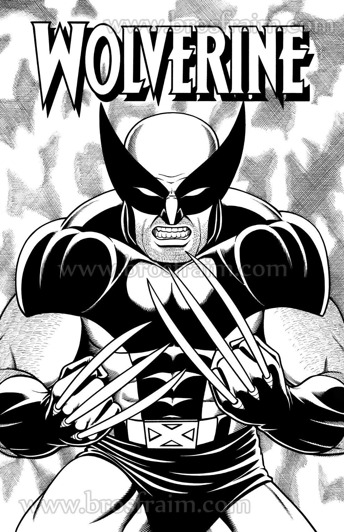 Comic Art Shop Brendon And Brian Fraims Comic Art Shop 11x17 Wolverine With Logo 5 4462