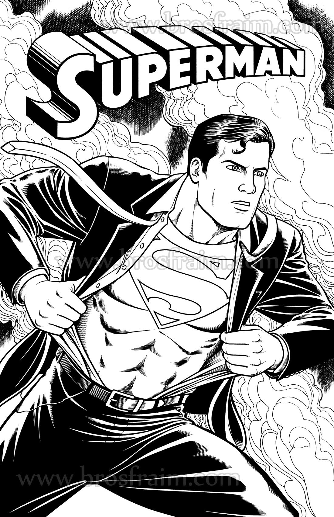 Comic Art Shop Brendon And Brian Fraims Comic Art Shop 11x17 Superman With Logo 4 The 