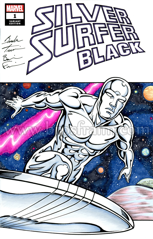 SILVER SURFER BLACK #1 Sketch Cover!, in Brendon and Brian Fraim's Original  Sketch Covers! Comic Art Gallery Room