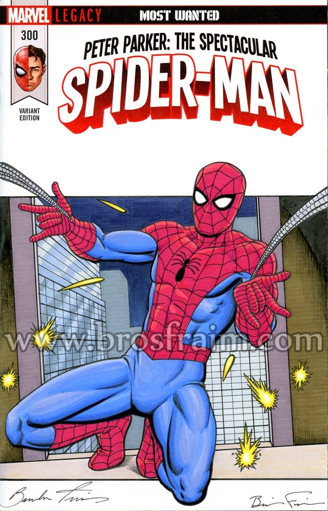 PETER PARKER: THE SPECTACULAR SPIDER-MAN #300 Sketch Cover!, in Brendon and  Brian Fraim's Original Sketch Covers! Comic Art Gallery Room