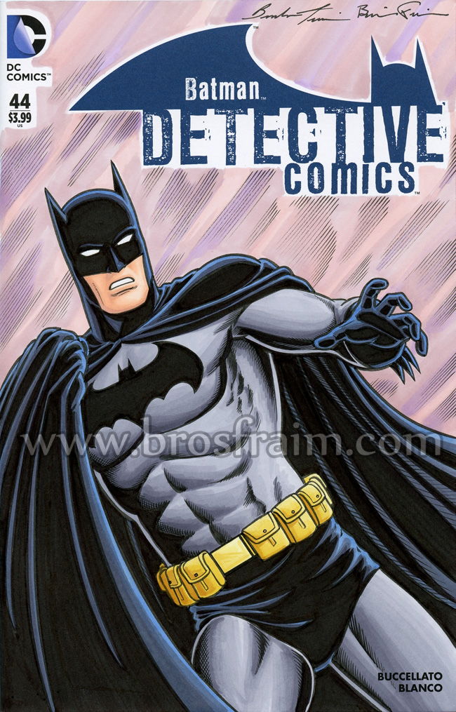 DETECTIVE COMICS #44 Sketch Cover featuring BATMAN!, in Brendon and Brian  Fraim's Original Sketch Covers! Comic Art Gallery Room