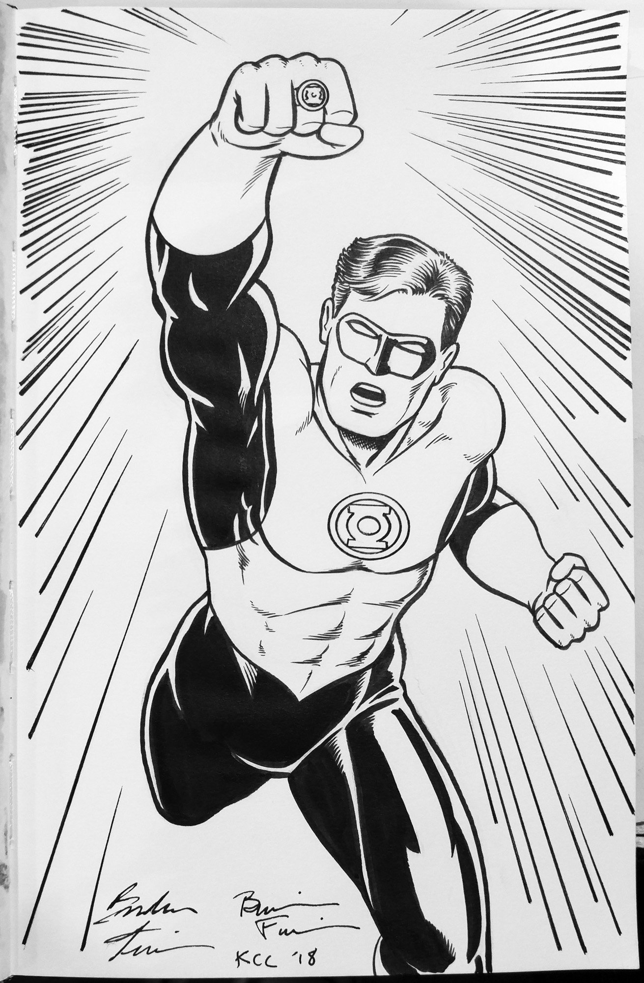 GREEN LANTERN!, in Brendon and Brian Fraim's 2018 Convention Sketches