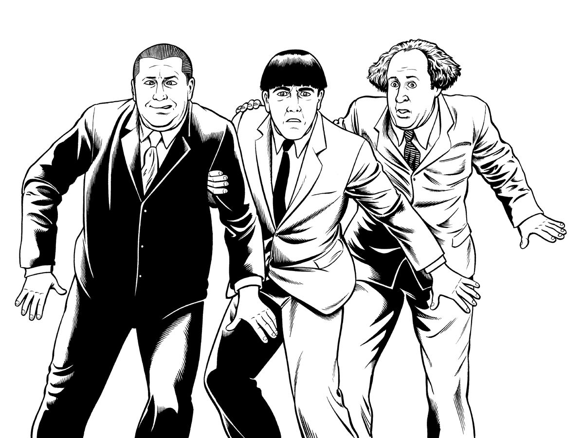 Three Stooges In Brendon And Brian Fraim S Commissions 2019 Comic Art Gallery Room