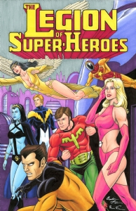 LEGION OF SUPER-HEROES with Logo in COLOR!, Comic Art